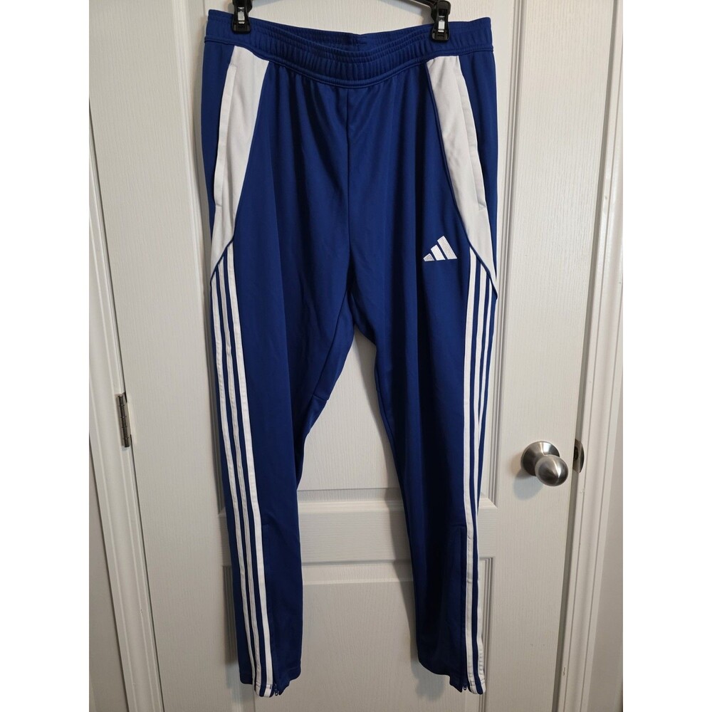 Adidas Men's Tiro 24 Track Pants in royal blue and white stripes sz XL. (287)